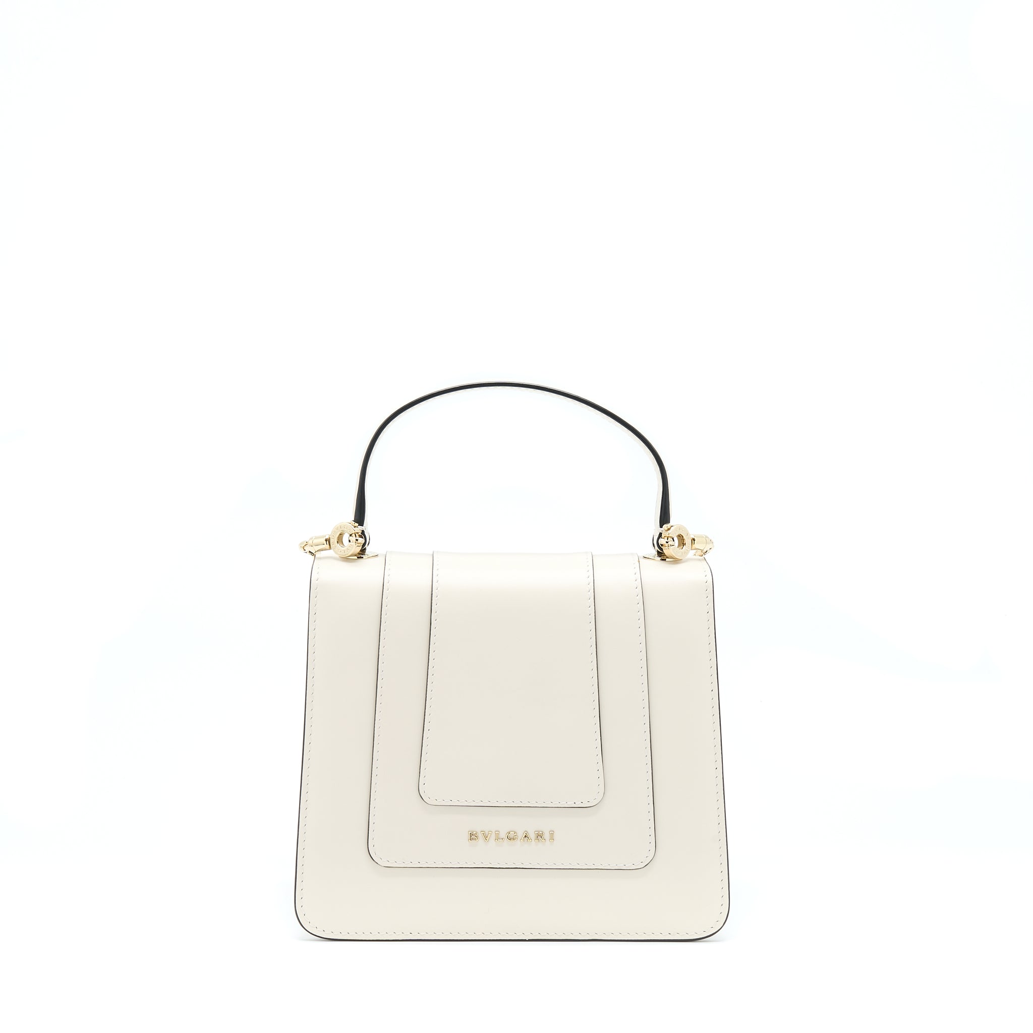 BVLGARI TOP HANDLE SERPENTI BAG WHITE