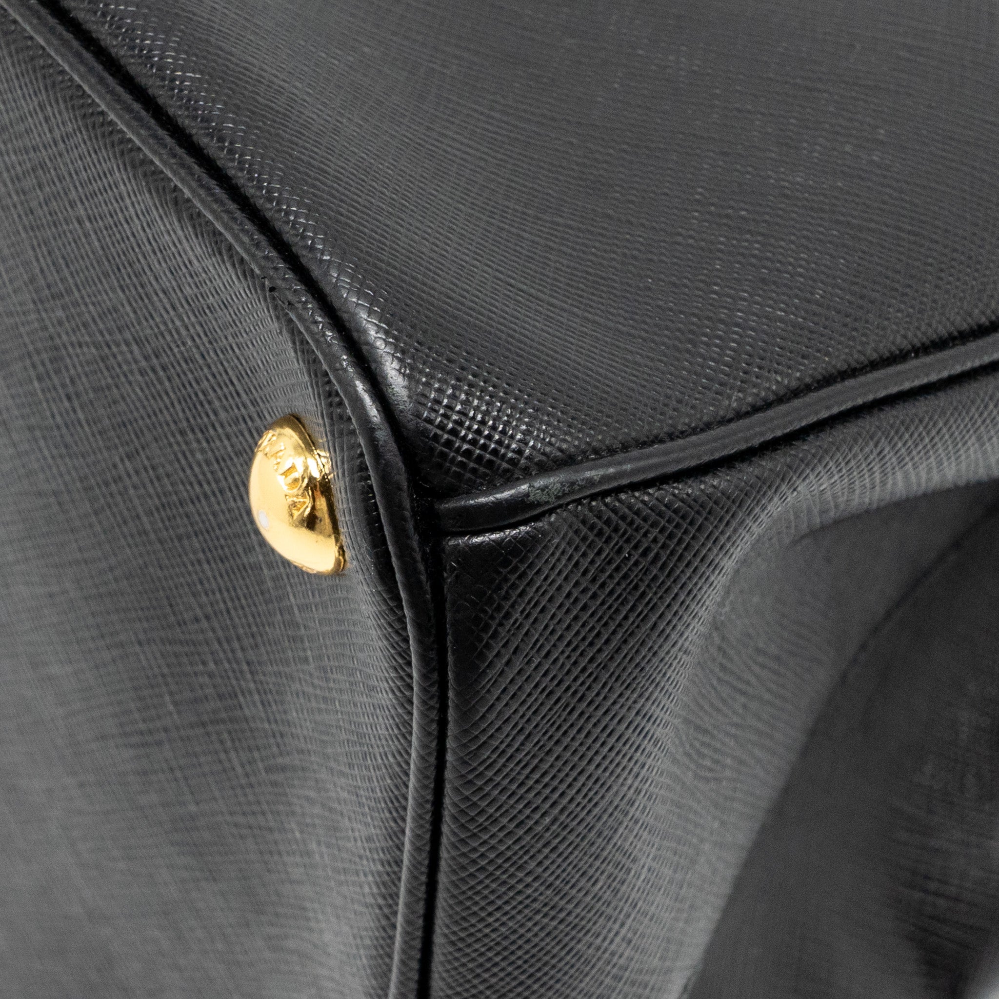 PRADA LARGE SAFFIANO TOTE BAG LEATHER BLACK GHW