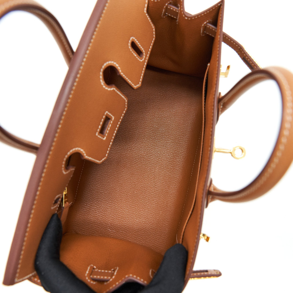 HERMES BIRKIN 25 SELLIER MADAME GOLD GHW