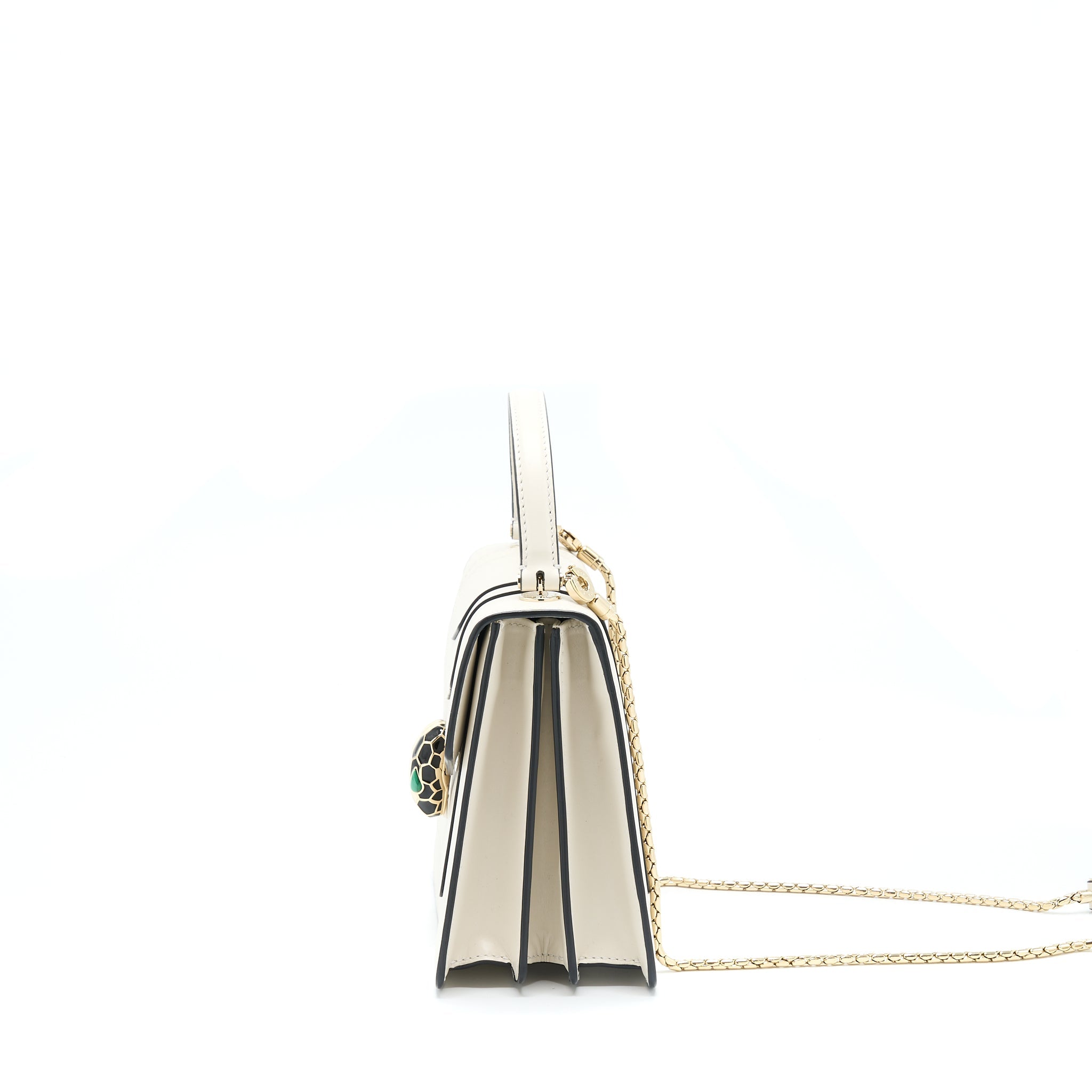 BVLGARI TOP HANDLE SERPENTI BAG WHITE