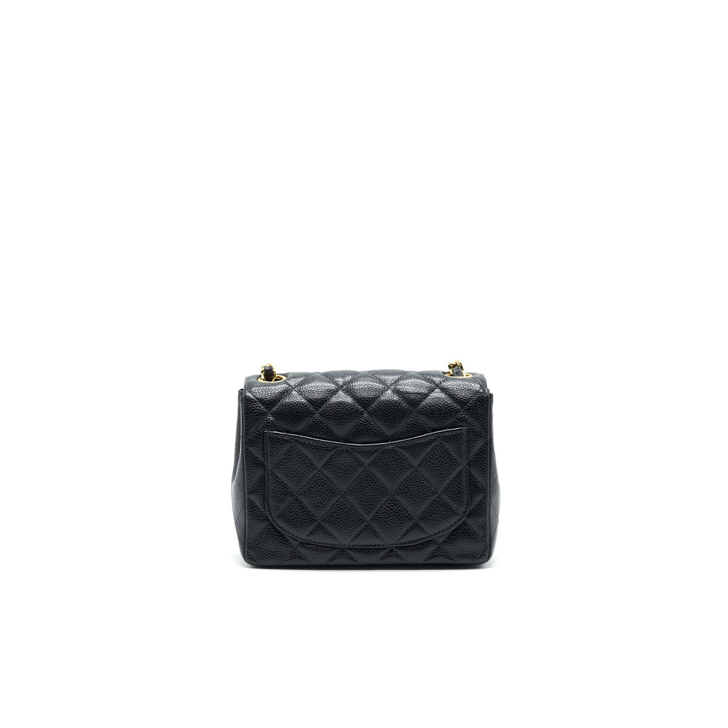 CHANEL VINTAGE MINI SQUARE FLAP BAG CAVIAR BLACK GHW
