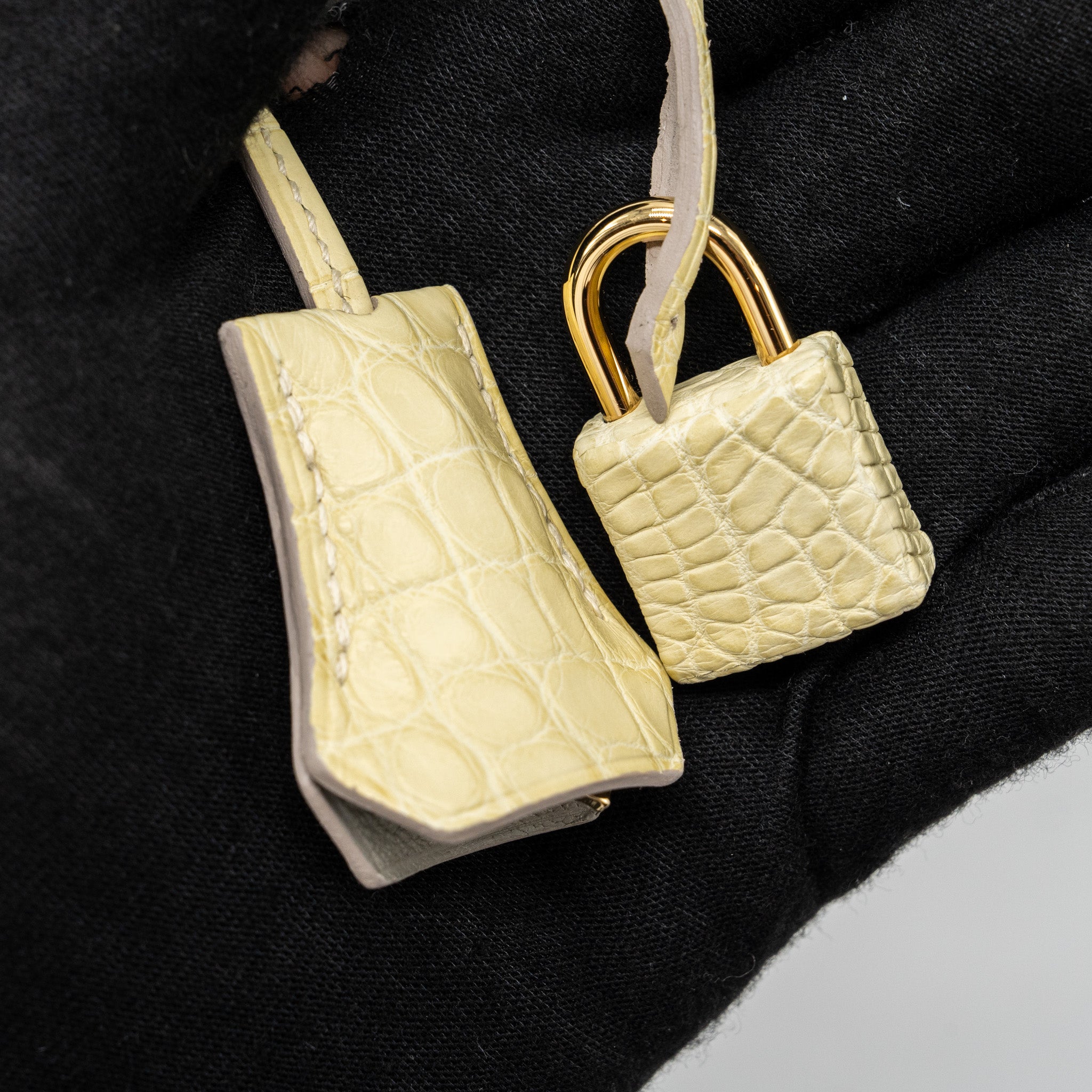 HERMES KELLY 25 ALLIGATOR MISSISSIPPIENSIS MATT GRIS PERLE / VANIELLE LGHW