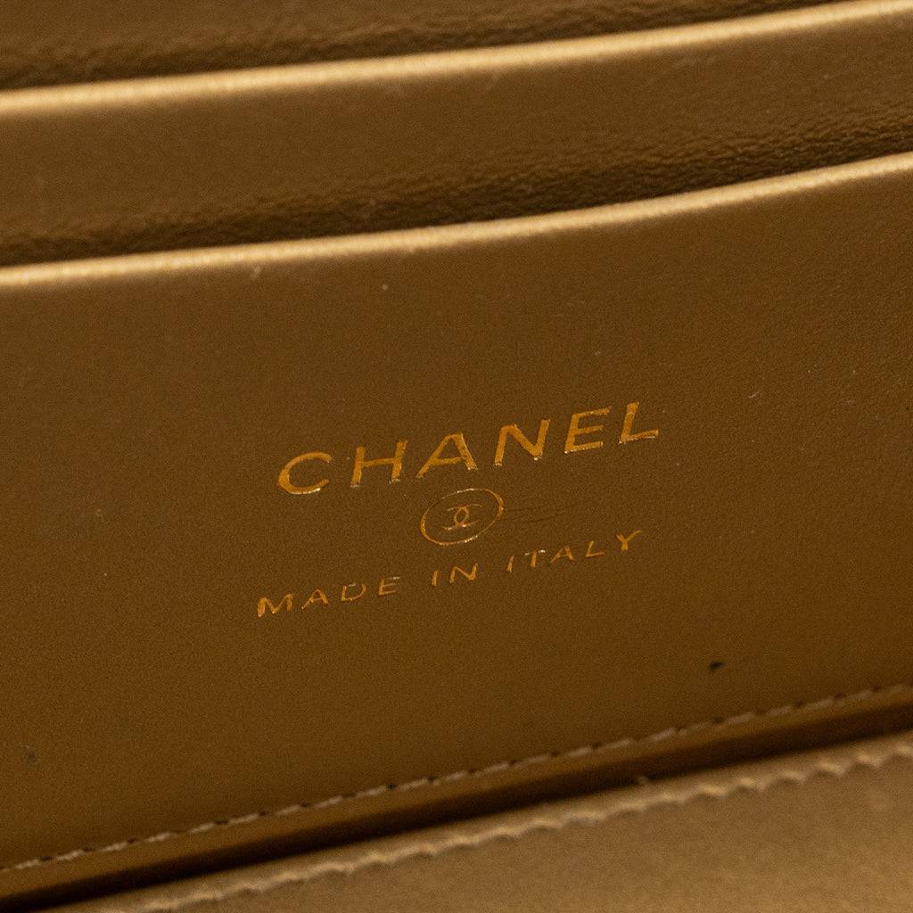 CHANEL PEARL CRUSH LONG VANITY CASE LAMBSKIN BLACK GHW