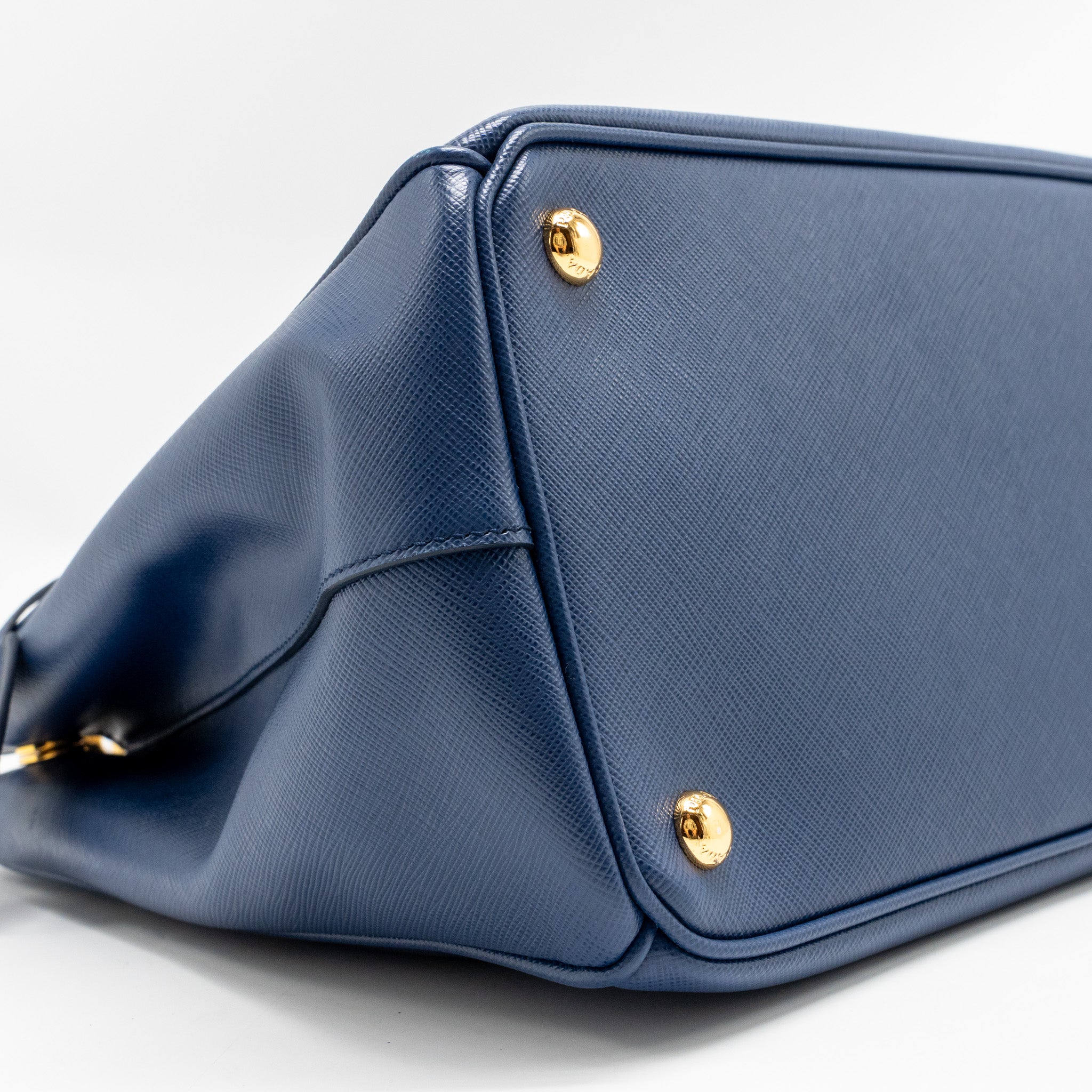 PRADA LARGE SAFFIANO TOTE BAG GALLERIA SAFFIANO LEATHER BLUETTE GHW