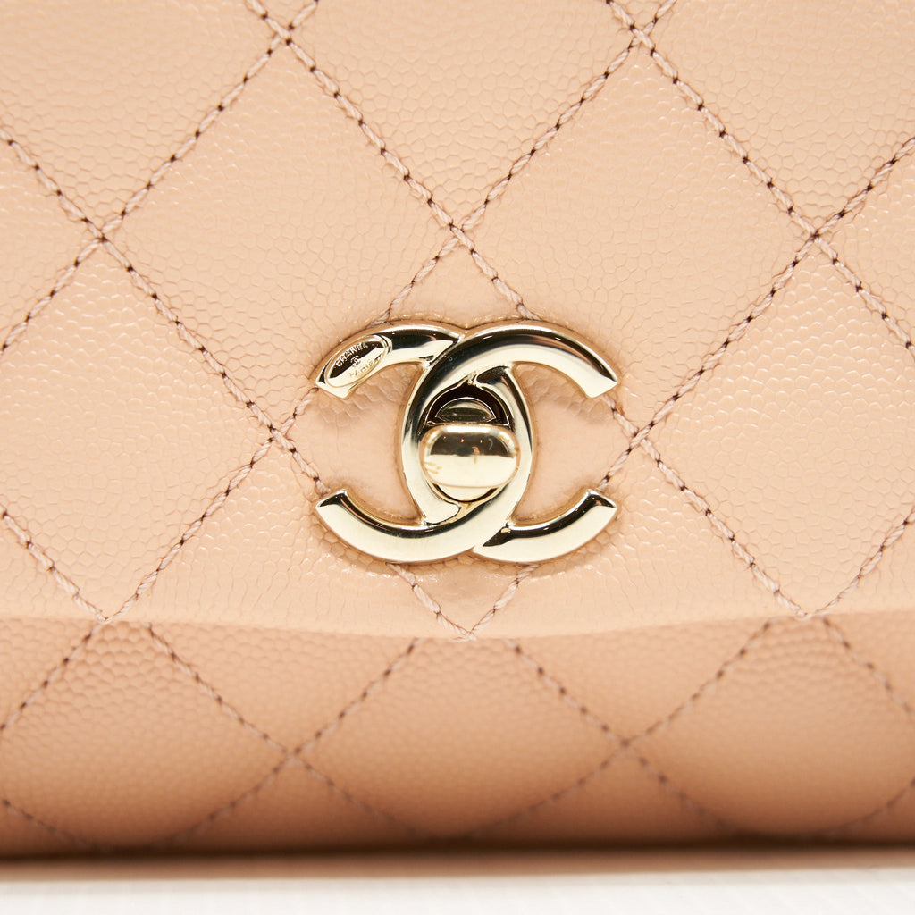 CHANEL EXTRA MINI COCO HANDLE 20CM CAVIAR LIGHT PINK LGHW