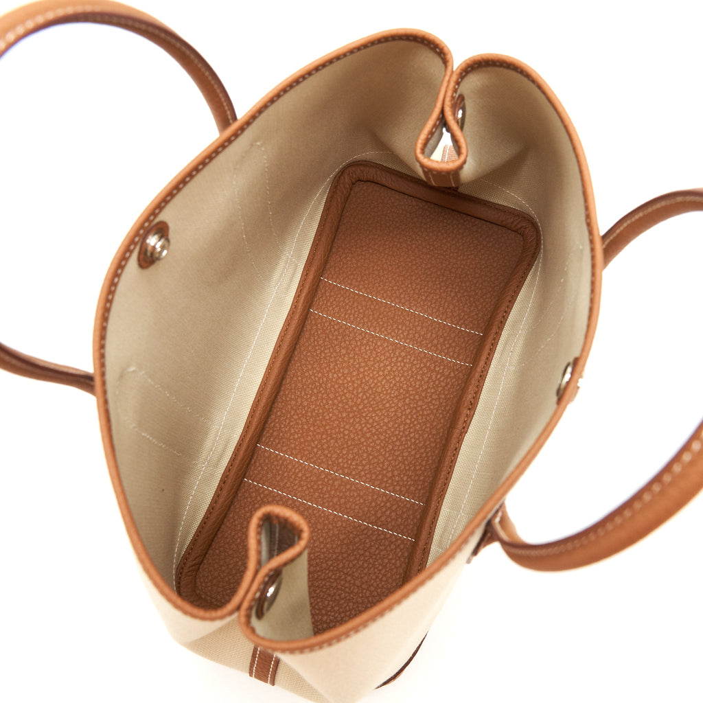 HERMES GARDEN PARTY 30 CANVAS GOLD SHW