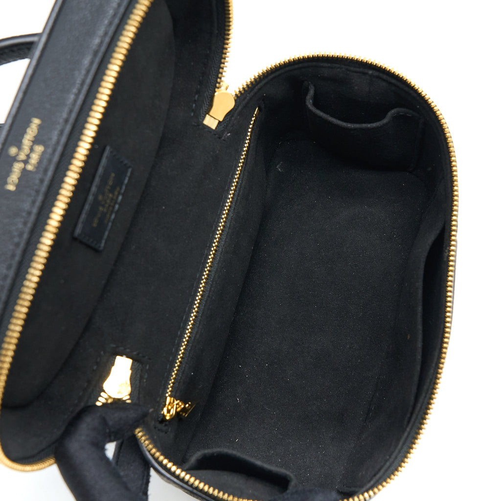 LOUIS VUITTON VANITY PM MONOGRAM EMPREINTE CALFSKIN BLACK GHW