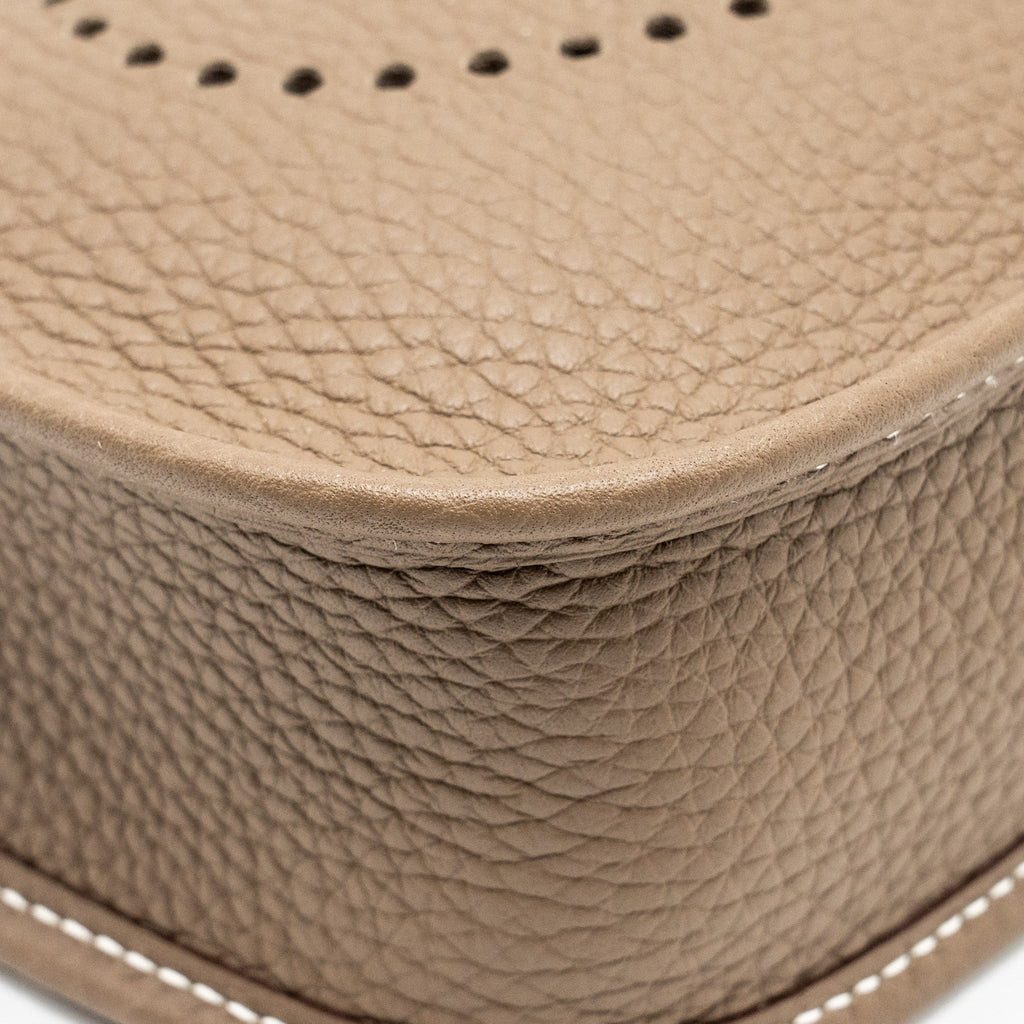 HERMES MINI EVELYN CLEMENCE ETOUPE / BLUE INDIGO GHW