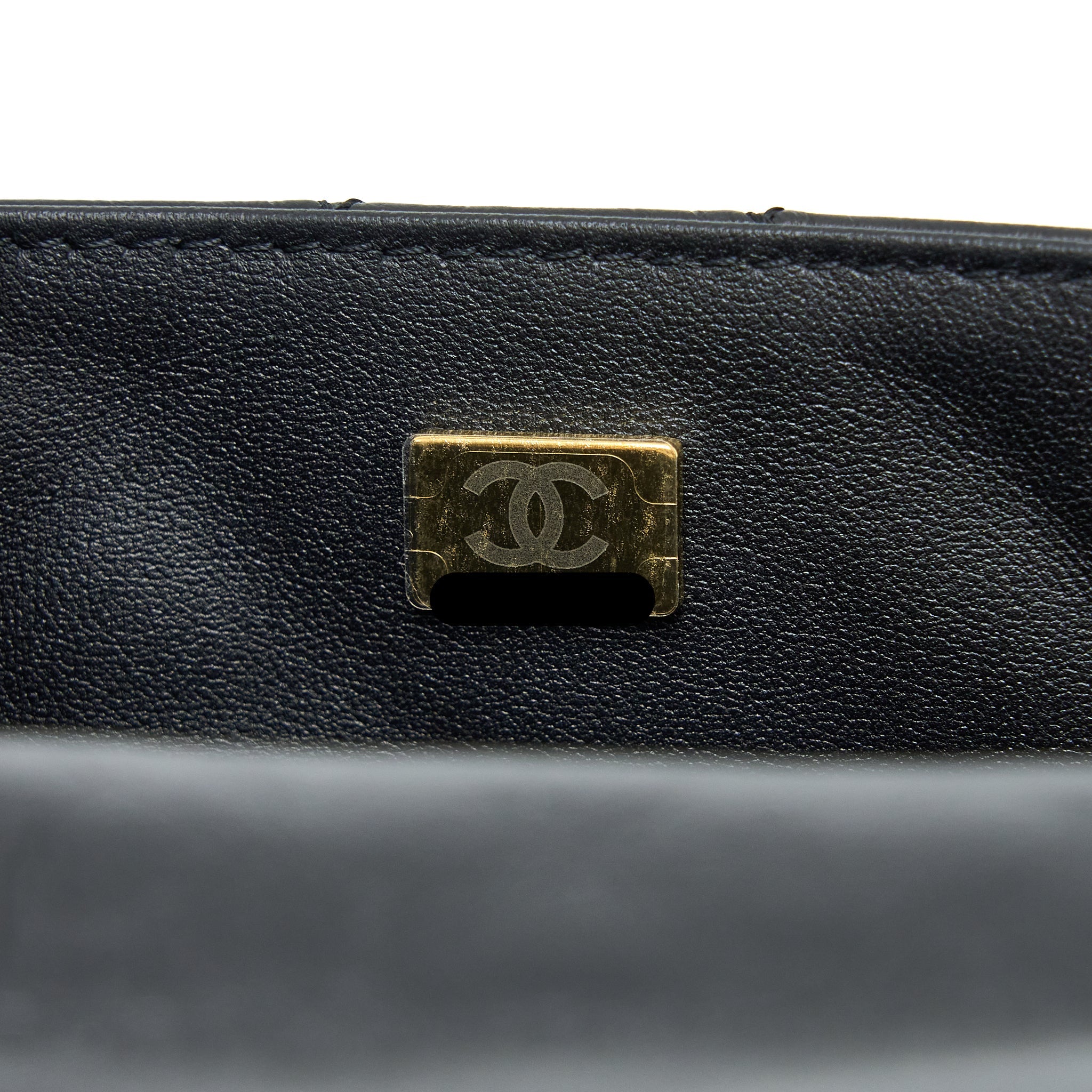 CHANEL MINI REISSUE 2.55 FLAP BAG AGED CALFSKIN BLACK BRUSHED GHW (MICROCHIP)