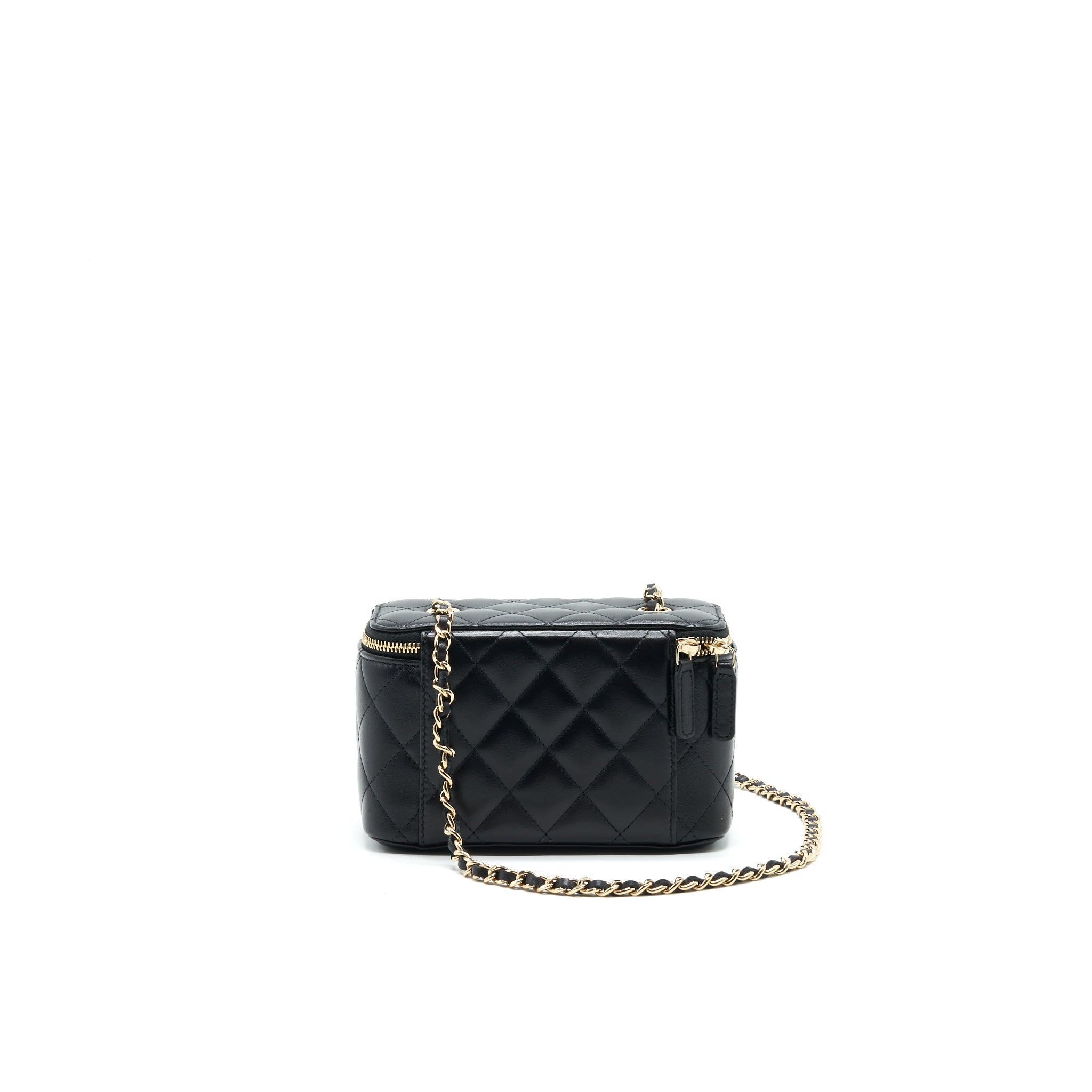 CHANEL SMALL LONG VANITY LAMBSKIN BLACK