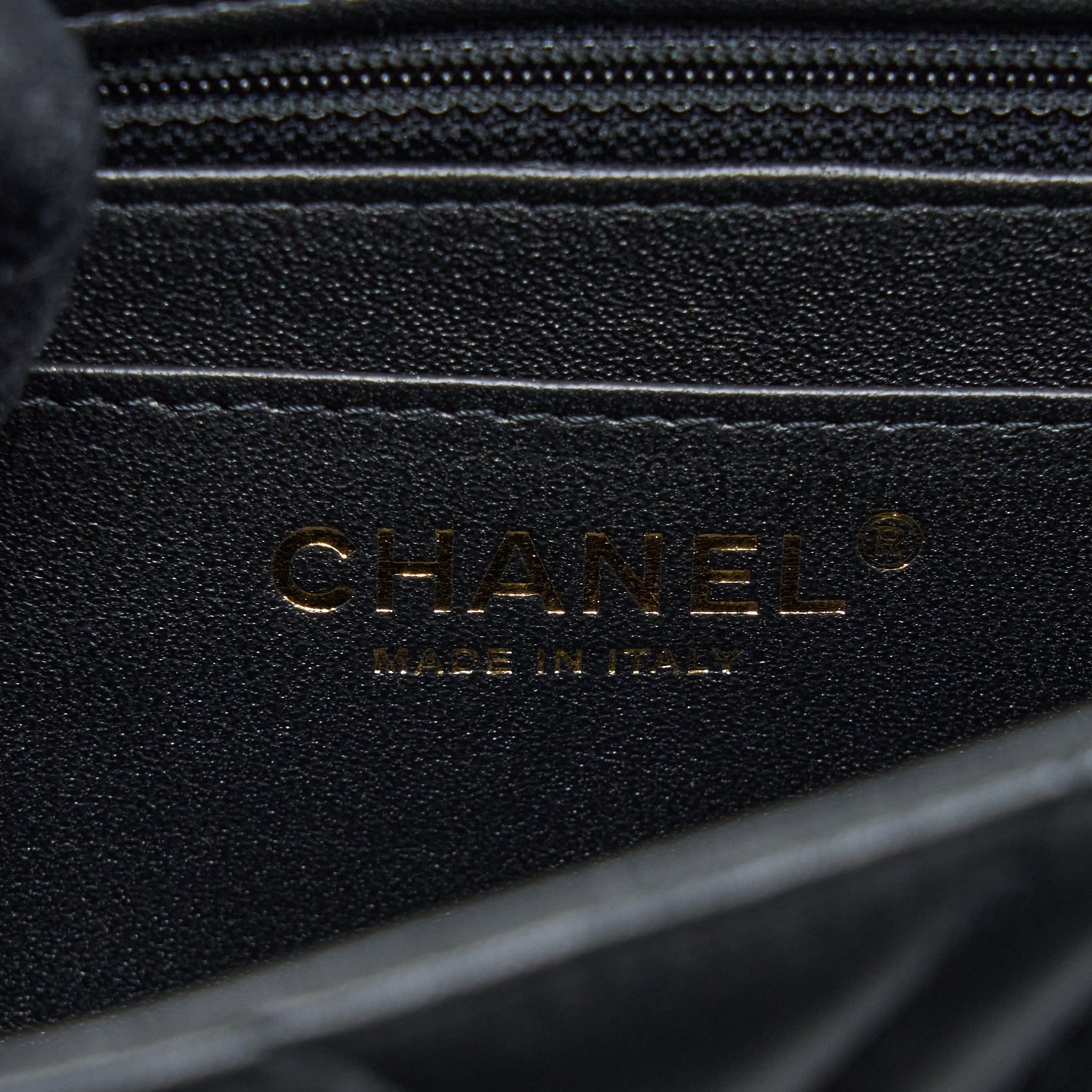 CHANEL MINI SQUARE FLAP BAG CHEVRON LAMBSKIN BLACK LGHW