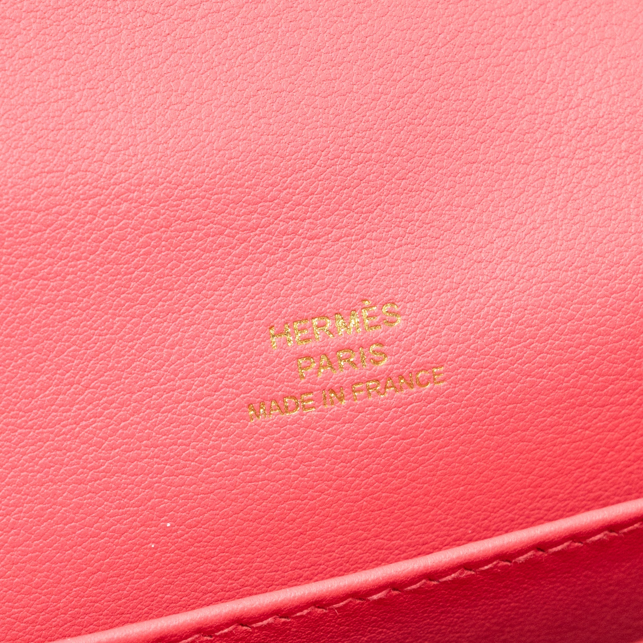 HERMES KELLY POCHETTE SWIFT ROSE AZALEE GHW