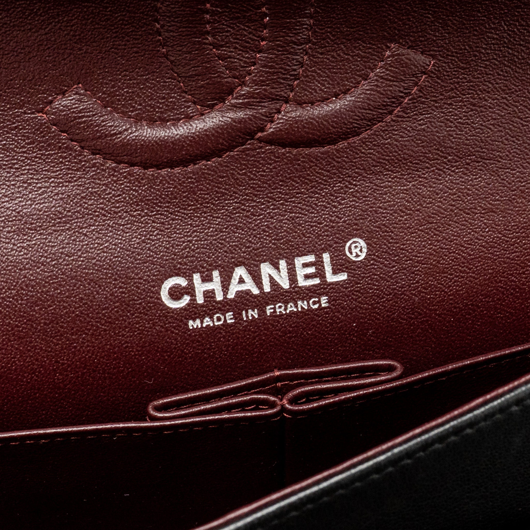 CHANEL MEDIUM CLASSIC DOUBLE FLAP BAG LAMBSKIN BLACK SHW
