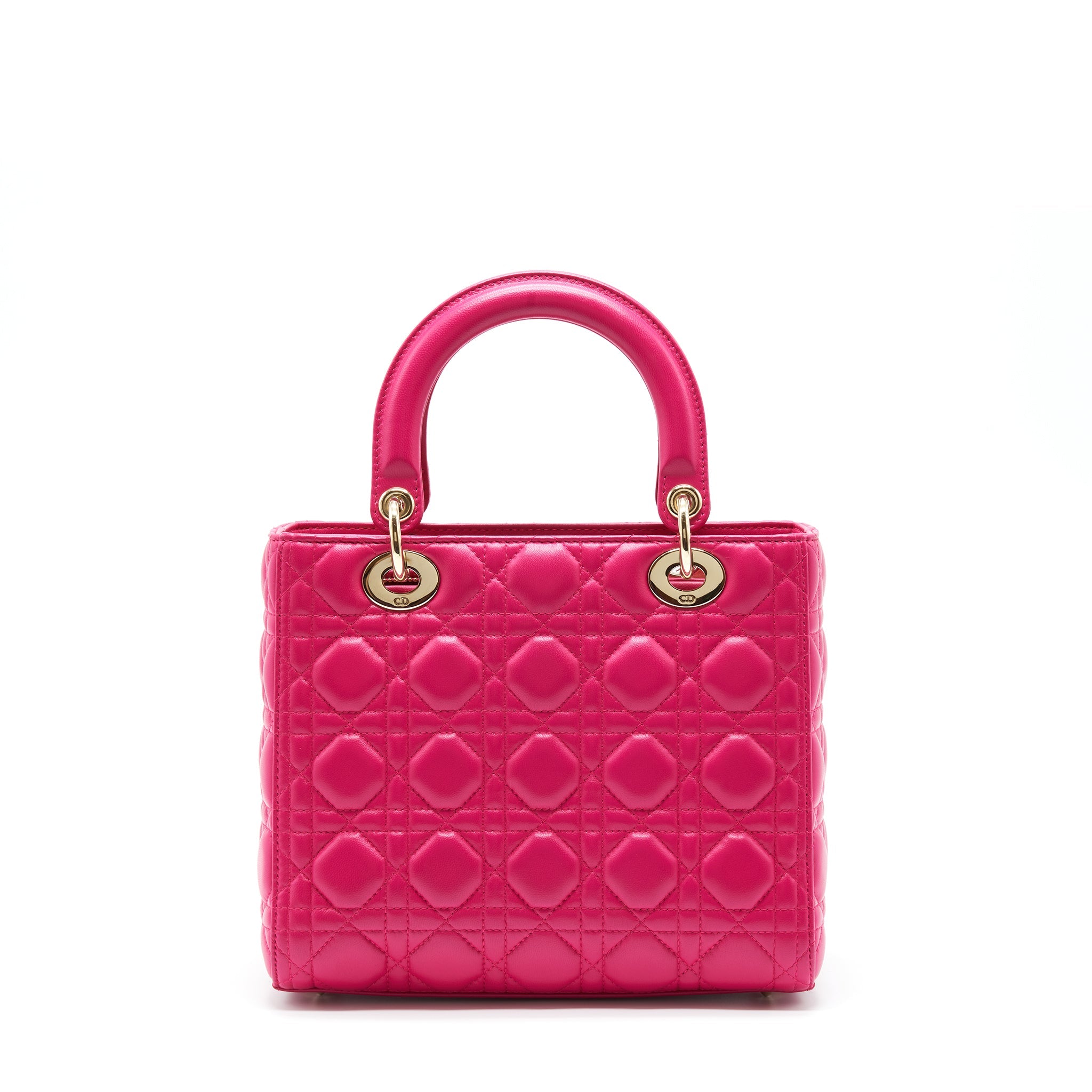 DIOR LADY DIOR MEDIUM LAMBSKIN PINK GHW