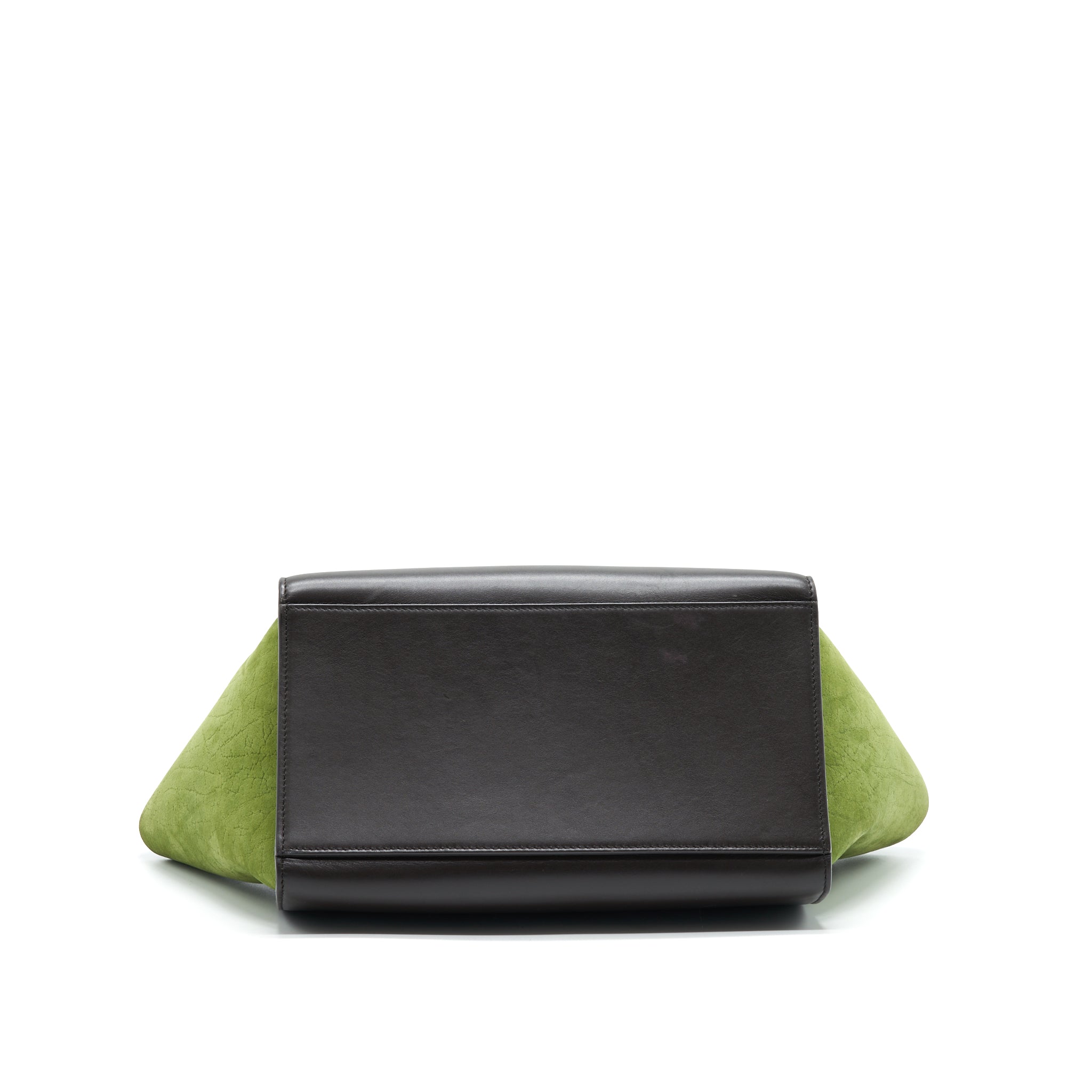 CELINE SMALL TRAPEZE BAG MULTI COLOR BEIGE/ BURGUNDY/ GREEN
