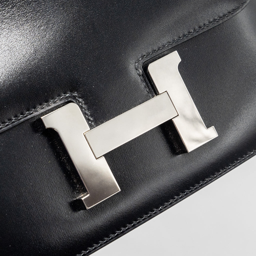 HERMES MINI CONSTANCE BOX CALFSKIN BLACK SHW