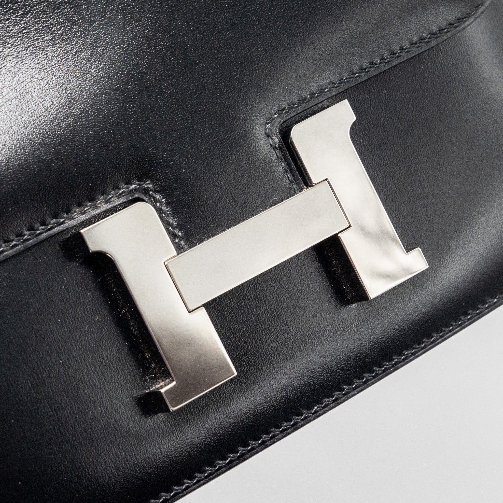 HERMES MINI CONSTANCE BOX CALFSKIN BLACK SHW