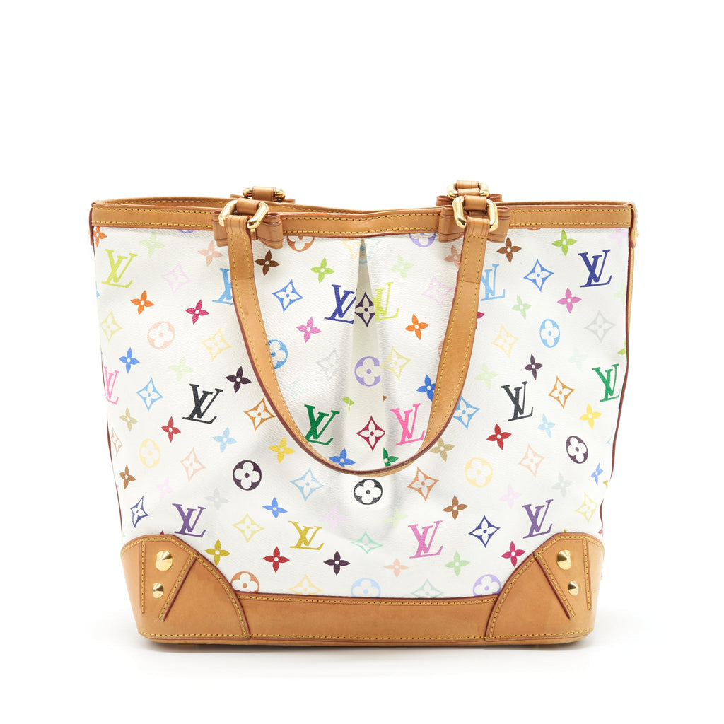 LOUIS VUITTON TOTE BAG WHITE MONOGRAM MULTICOLOUR GHW
