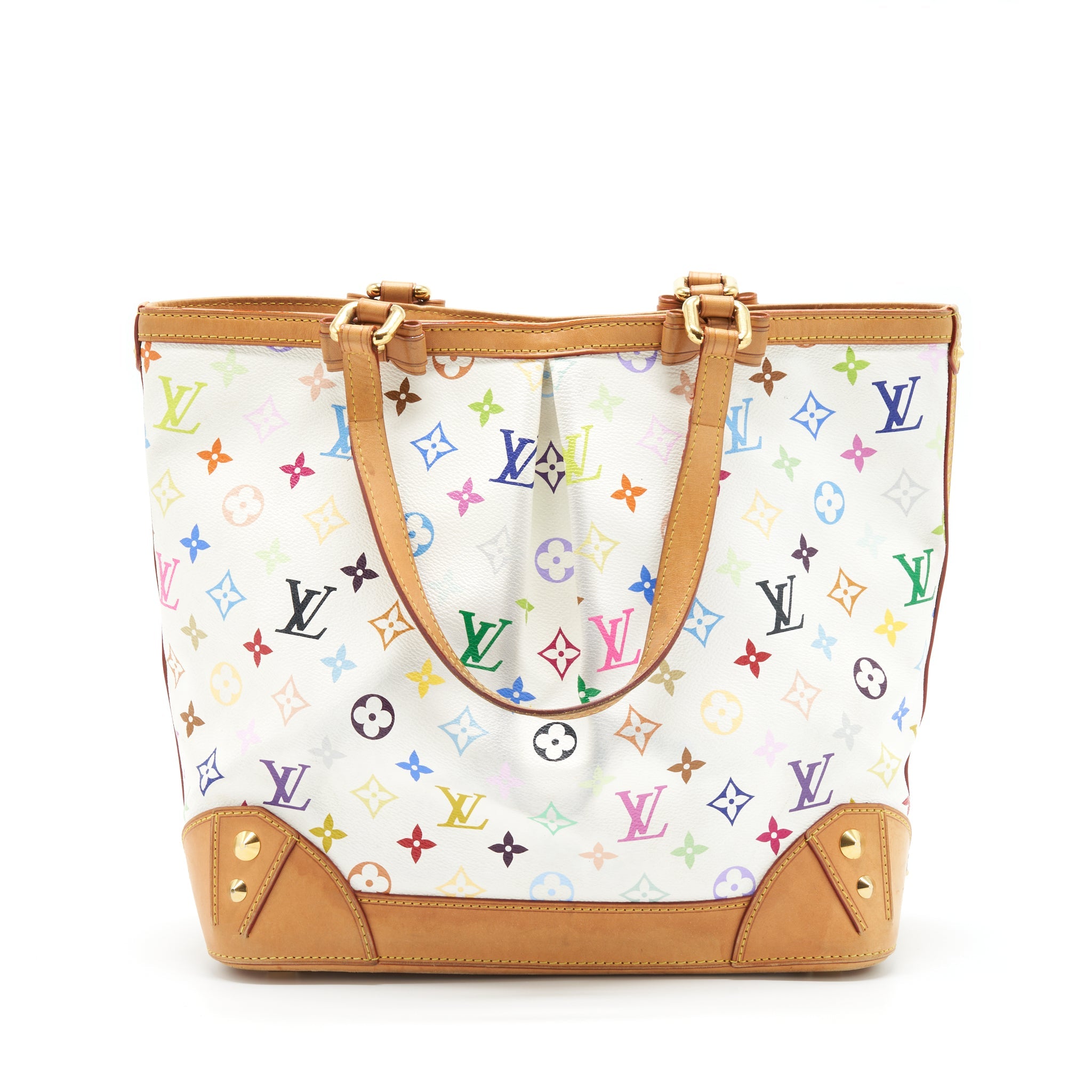 LOUIS VUITTON TOTE BAG WHITE MONOGRAM MULTICOLOUR GHW