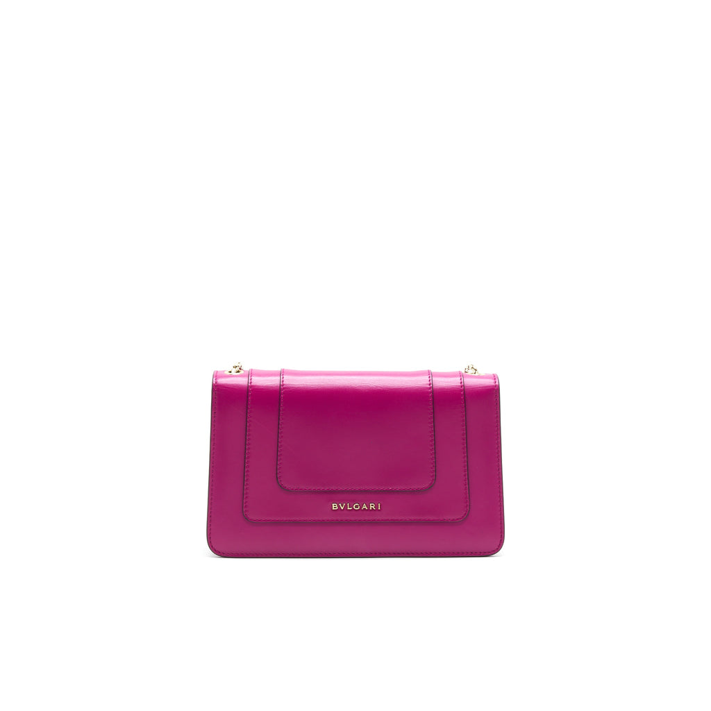 BVLGARI SERPENTI FOREVER CROSSBODY FLAP BAG IN DARK PINK