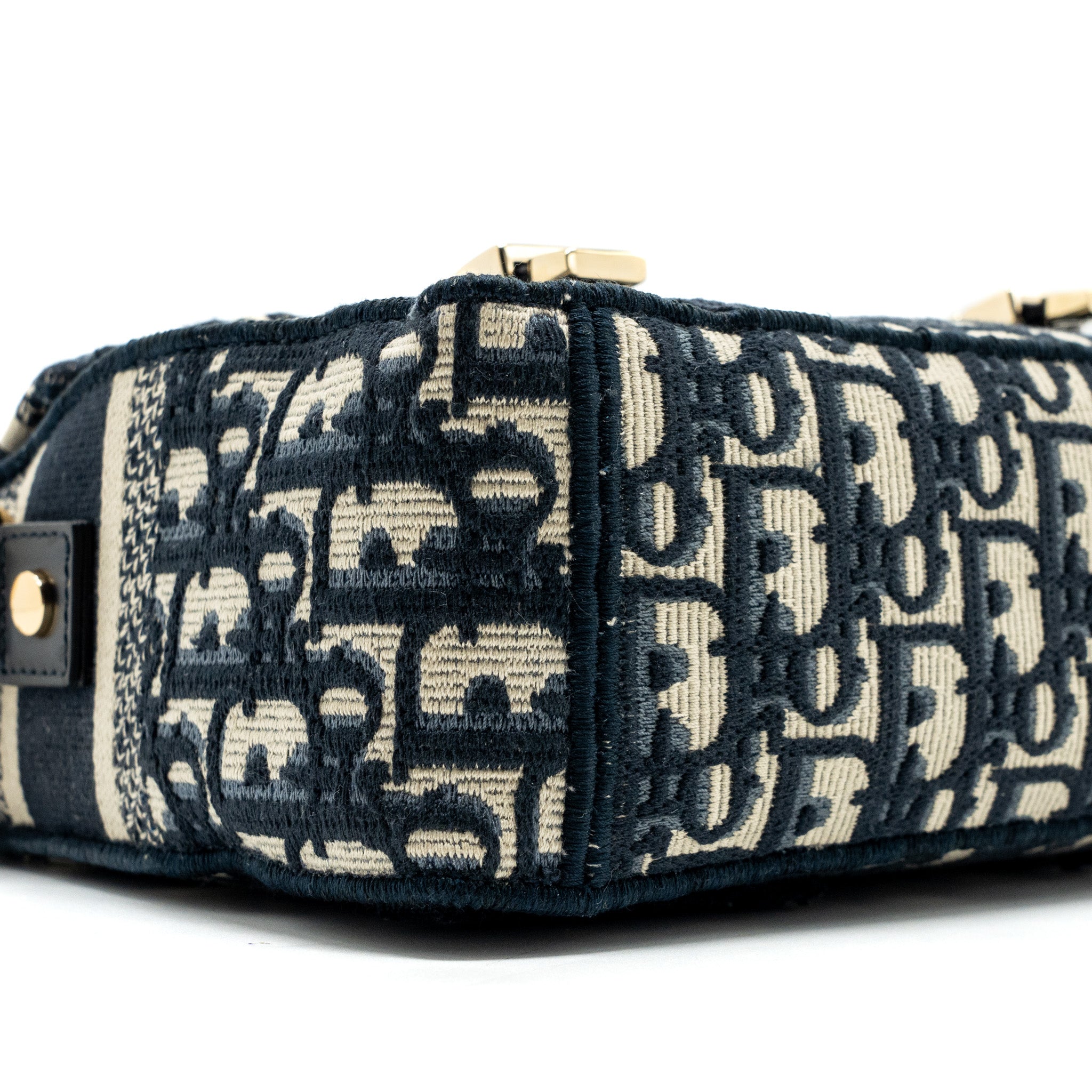 DIOR SMALL DIORCAMP BAG BLUE DIOR OBLIQUE EMBROIDERY GHW