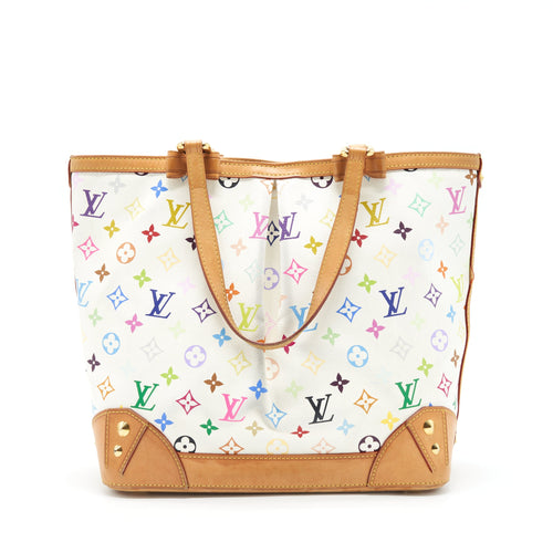 LOUIS VUITTON TOTE BAG WHITE MONOGRAM MULTICOLOUR GHW
