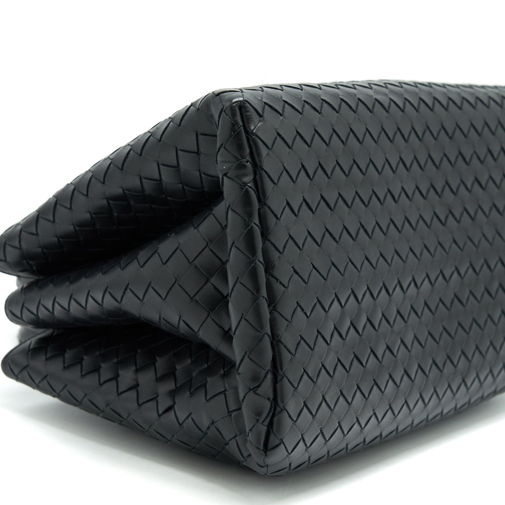 BOTTEGA VENETA INTRECCIATO ROMA BAG BLACK