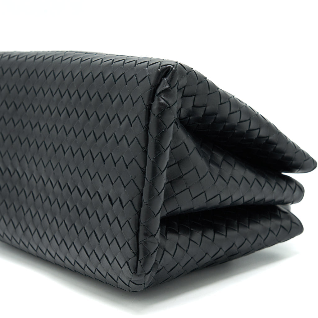 BOTTEGA VENETA INTRECCIATO ROMA BAG BLACK