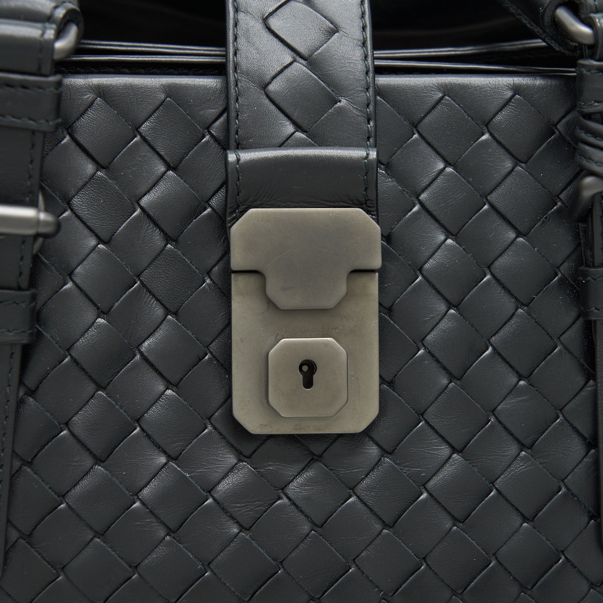 BOTTEGA VENETA INTRECCIATO ROMA BAG BLACK
