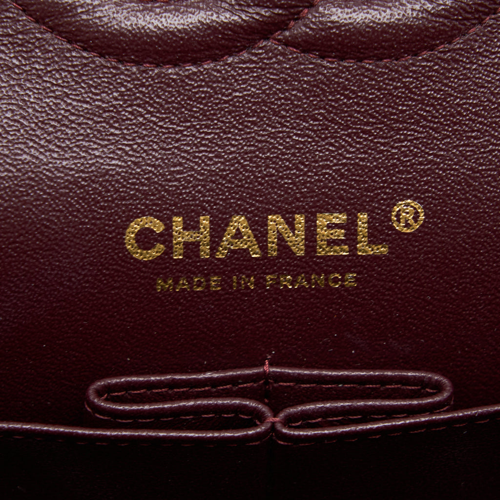 CHANEL MEDIUM CLASSIC DOUBLE FLAP BAG LAMBSKIN BLACK GHW