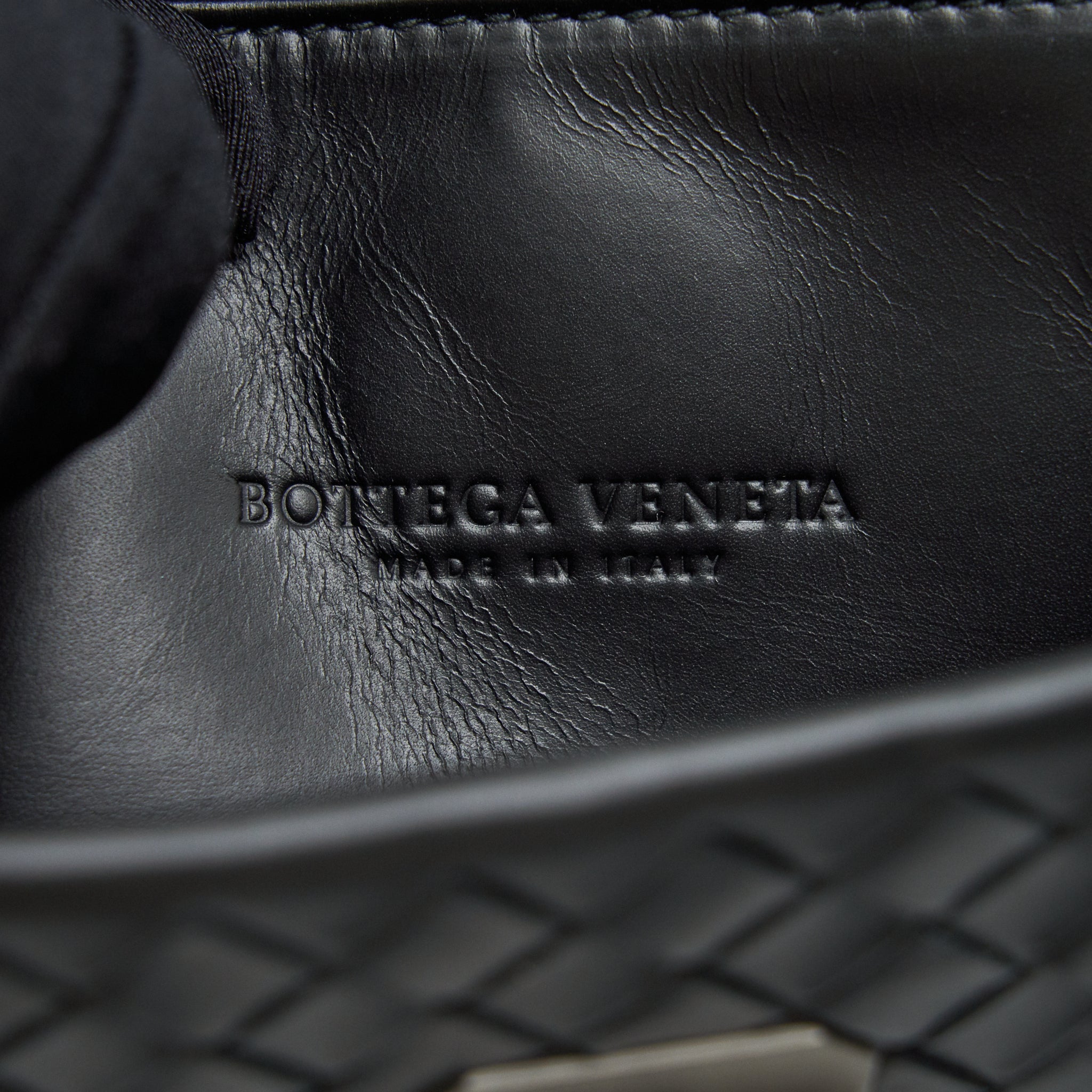 BOTTEGA VENETA INTRECCIATO ROMA BAG BLACK