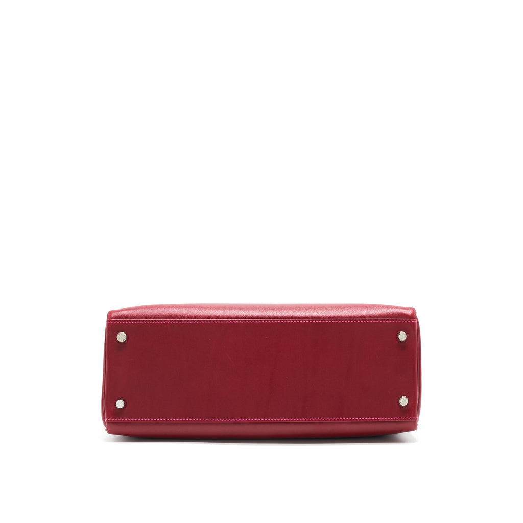 HERMES KELLY 32 BOX LEATHER RED/ PINK SHW