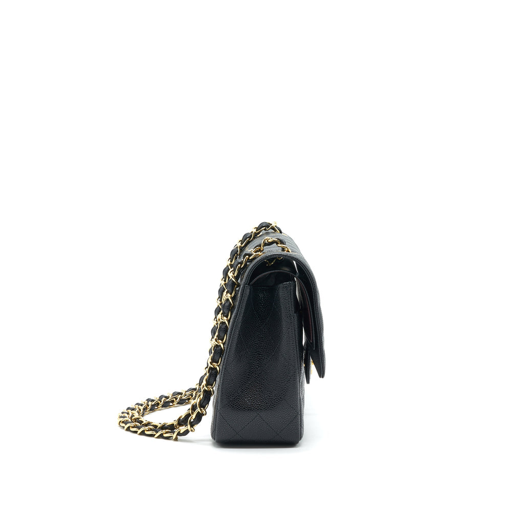 CHANEL JUMBO CLASSIC DOUBLE FLAP CAVIAR BLACK GHW