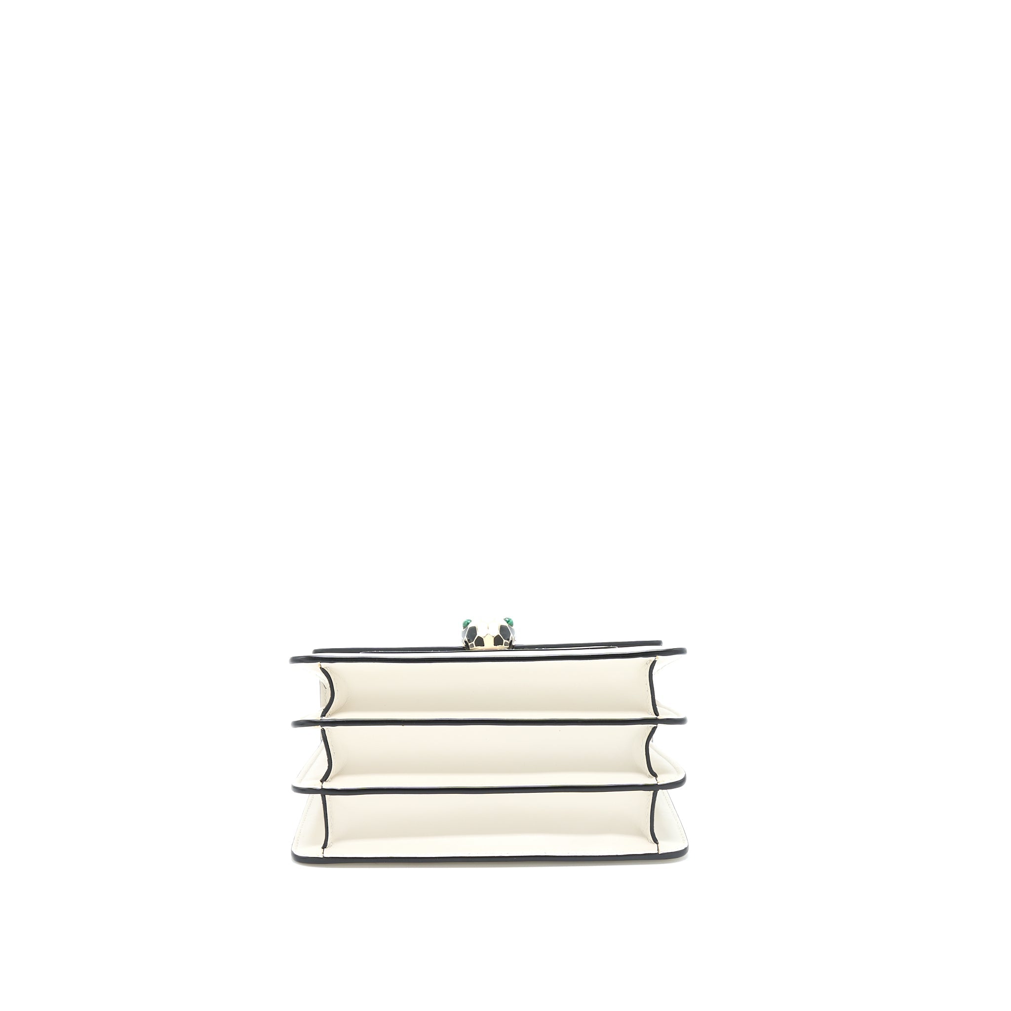 BVLGARI TOP HANDLE SERPENTI BAG WHITE