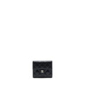 CHANEL SMALL CLASSIC COMPACT WALLET LAMBSKIN BLACK SHW