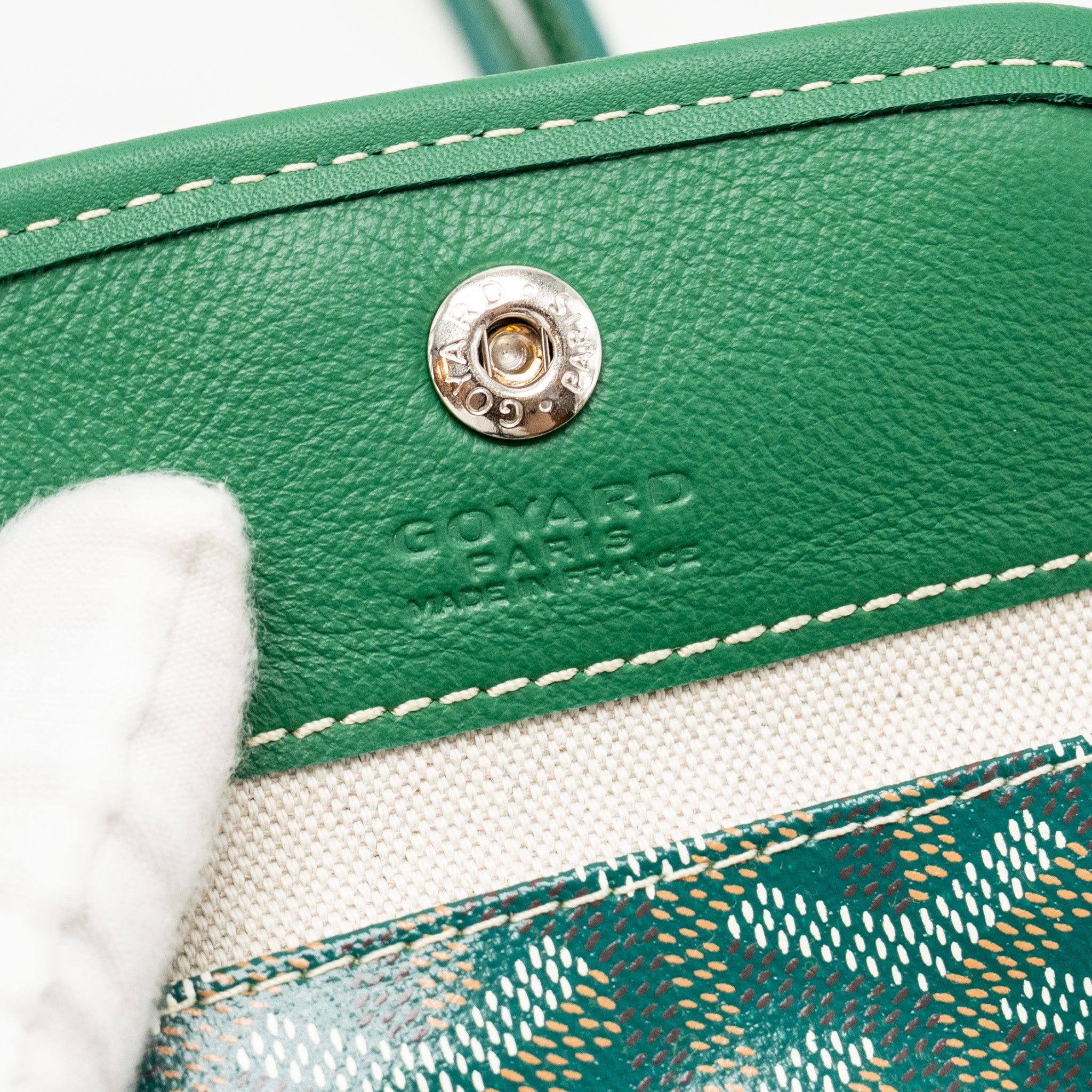 GOYARD MINI ANJOU TOTE BAG GOYARDLINE CANVAS GREEN SHW