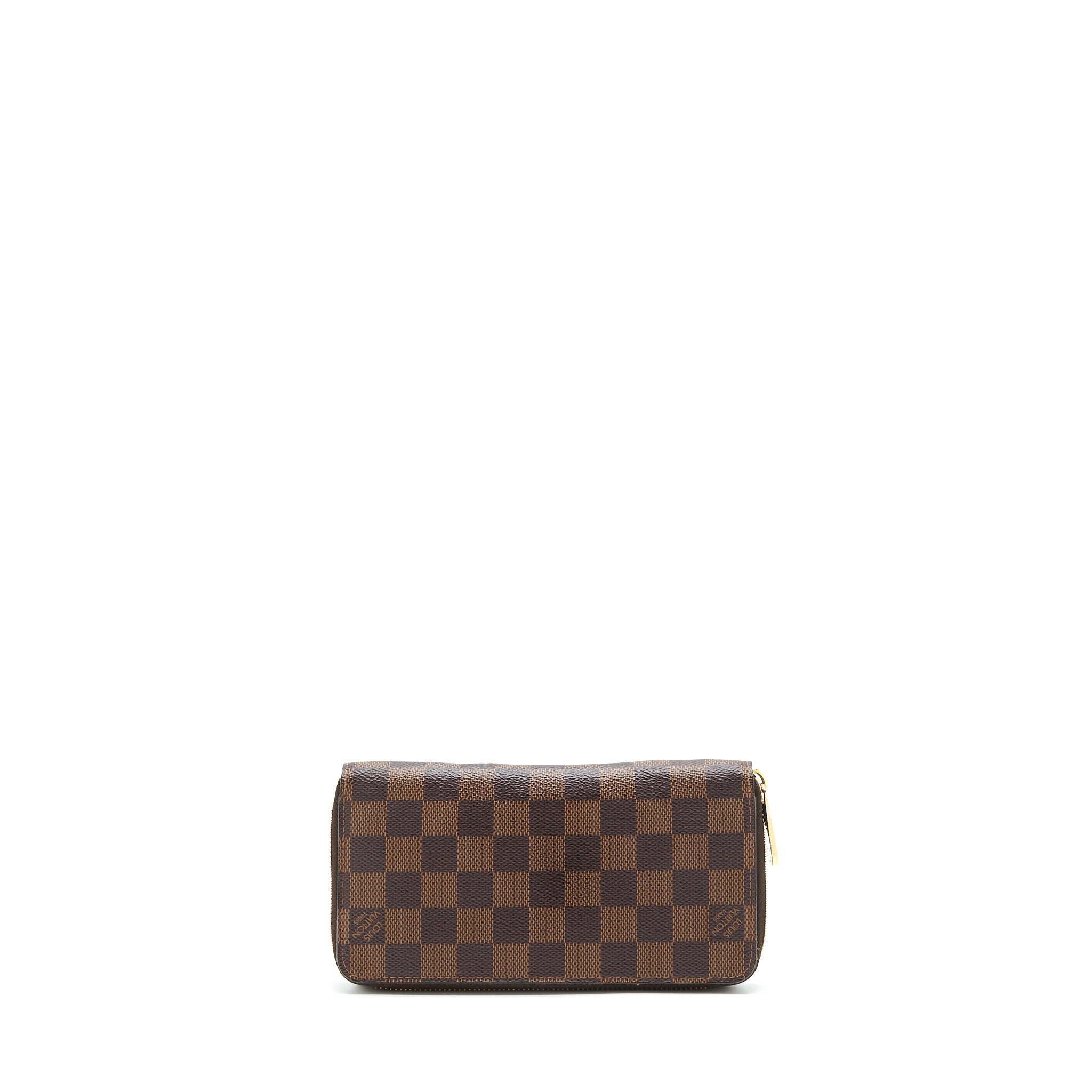LOUIS VUITTON ZIPPER LONG WALLET DAMIER EBENE GHW