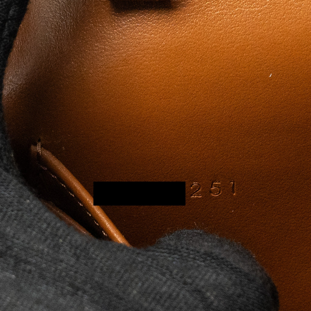 CELINE WALLET ON STRAP TRIOMPHE CANVAS/SMOOTH LAMBSKIN TAN GHW