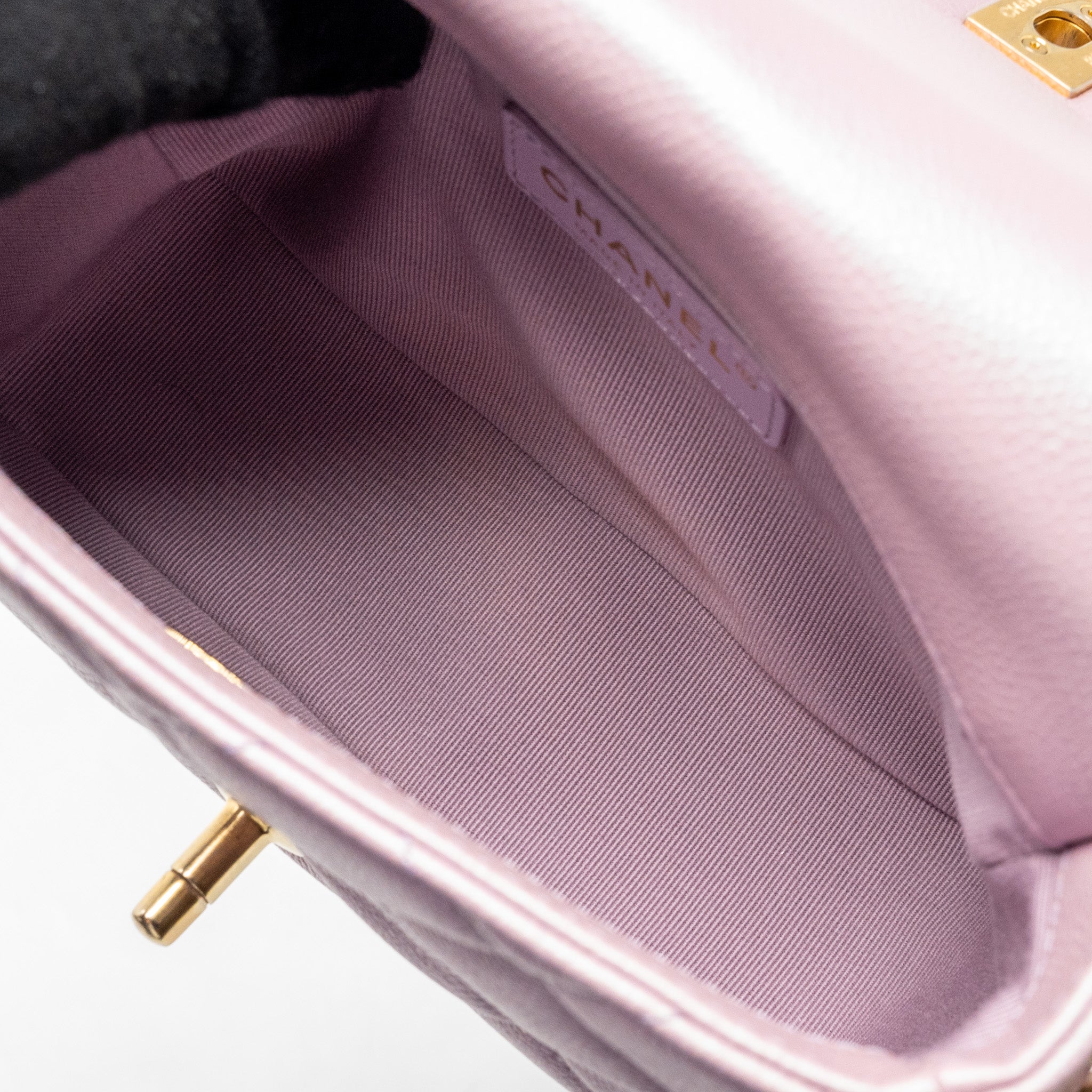 CHANEL MY PERFECT MINI SQUARE FLAP BAG CAVIAR PINK GHW (MICROCHIP)