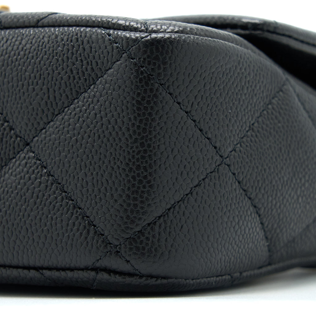 CHANEL 23P COCO LOVE FLAP BAG CAVIAR BLACK GHW (MICROCHIP)