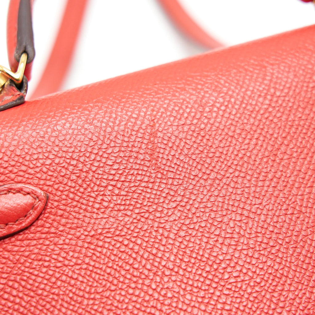 HERMES SAC MINI KELLY Ⅱ ROUGE TOMATE