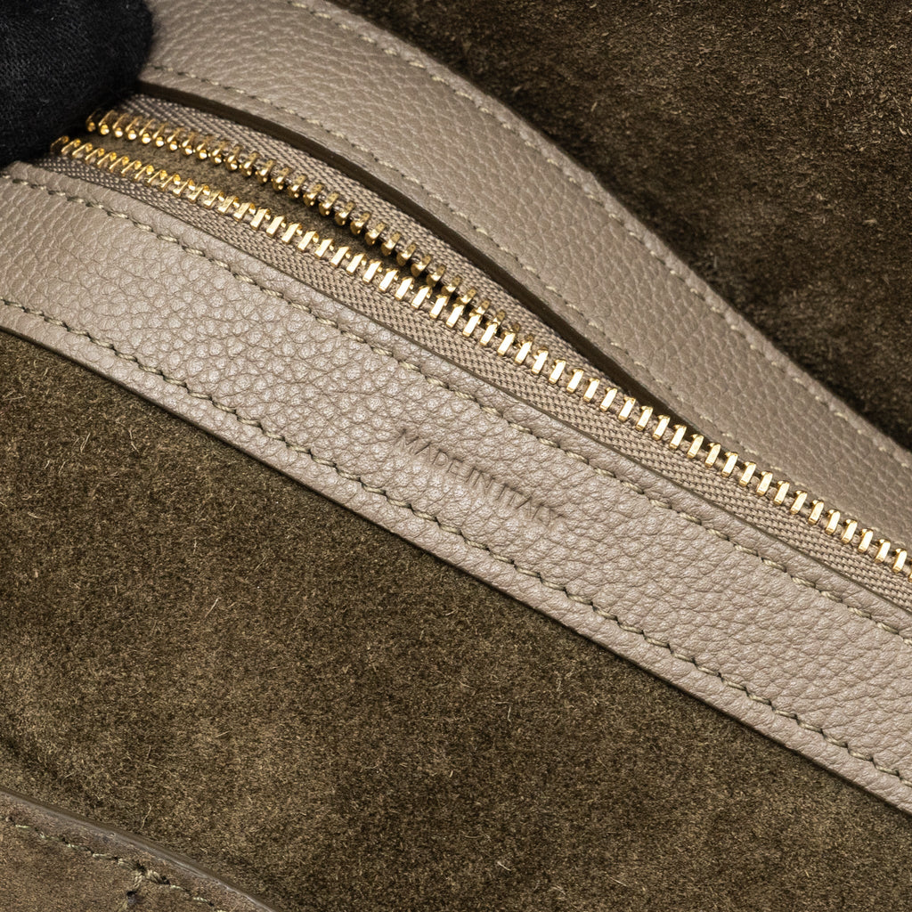 CELINE SMALL CABAS PHANTOM BAG GRAINED CALFSKIN TAUPE GHW