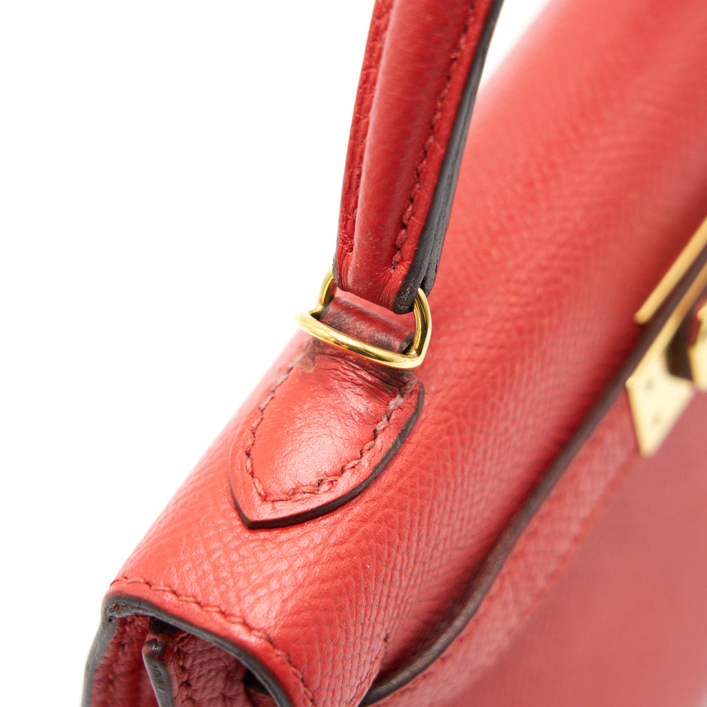 HERMES SAC MINI KELLY Ⅱ ROUGE TOMATE