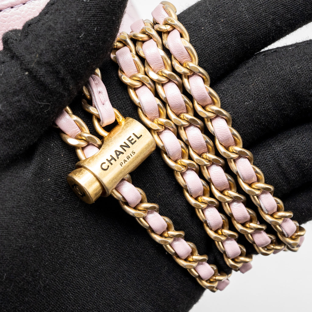 CHANEL MY PERFECT MINI SQUARE FLAP BAG CAVIAR PINK GHW (MICROCHIP)
