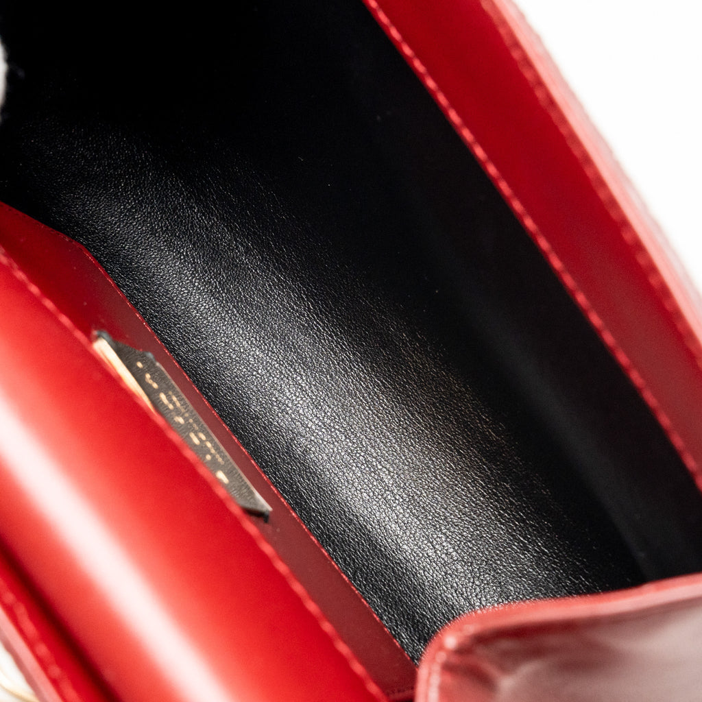 BVLGARI SERPENTI CLUTCH BAG GALUCHAT LEATHER RED RGHW
