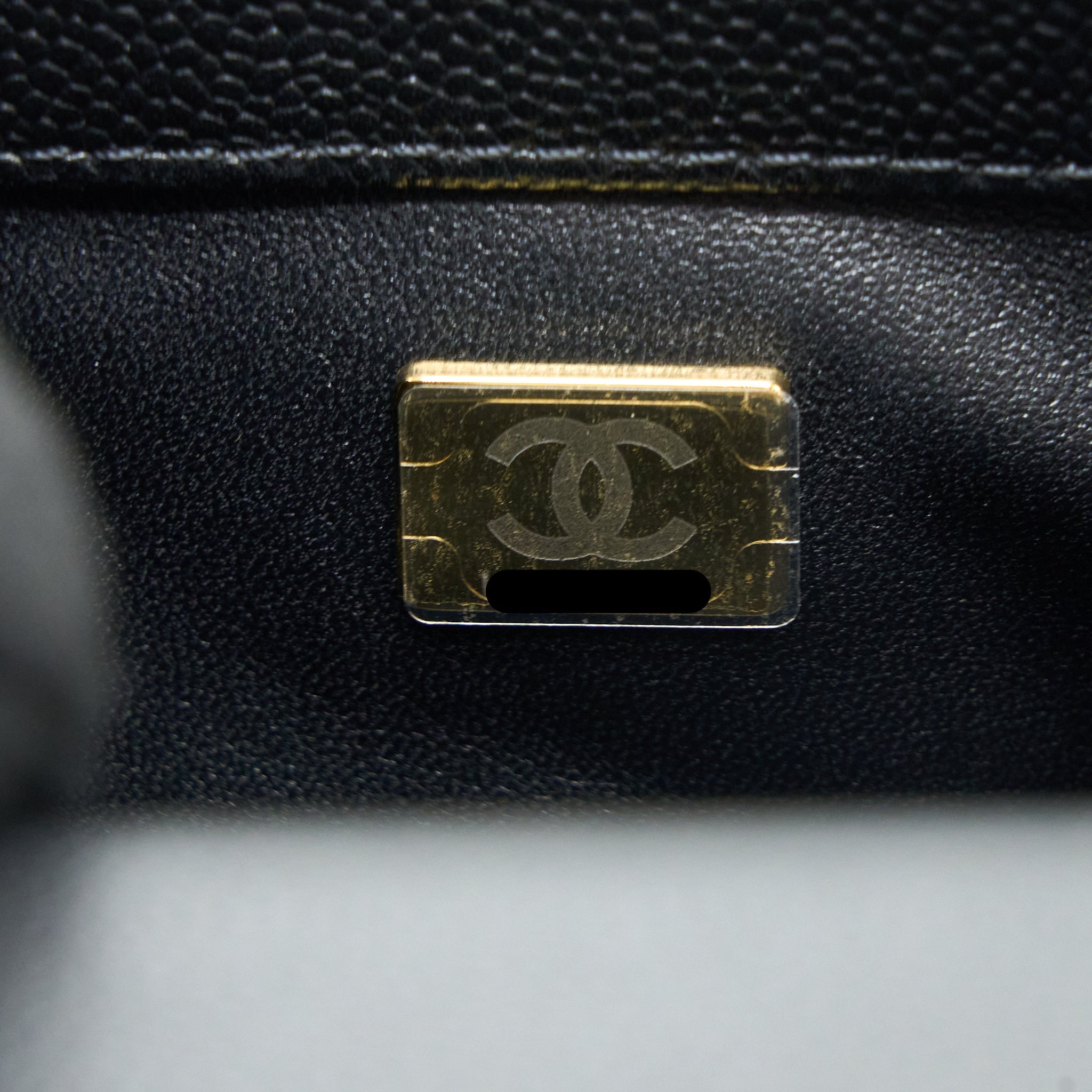 CHANEL 23P COCO LOVE FLAP BAG CAVIAR BLACK GHW (MICROCHIP)