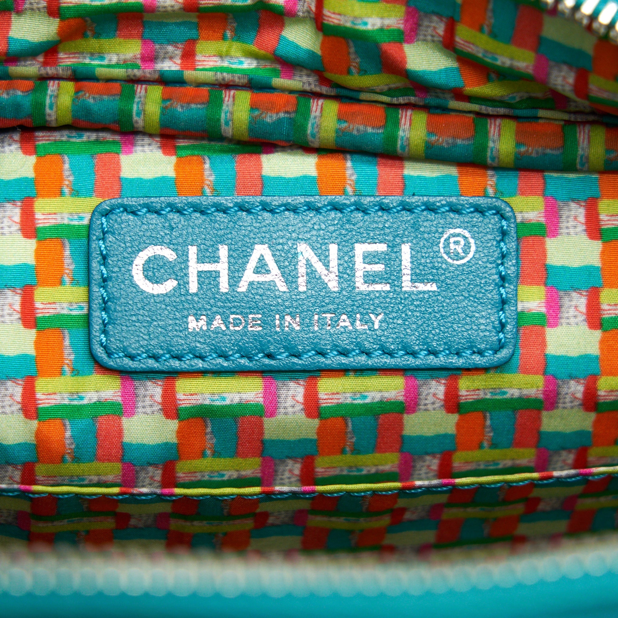 CHANEL QUILTED RUBBERIZED LAMBSKIN COCO RAIN CAMERA BAG BLUE SHW
