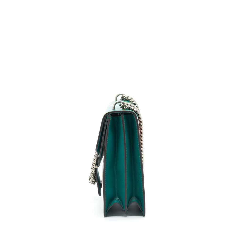 GUCCI DIONYSUS LARGE SHOULDER BAG FLOWER GREEN