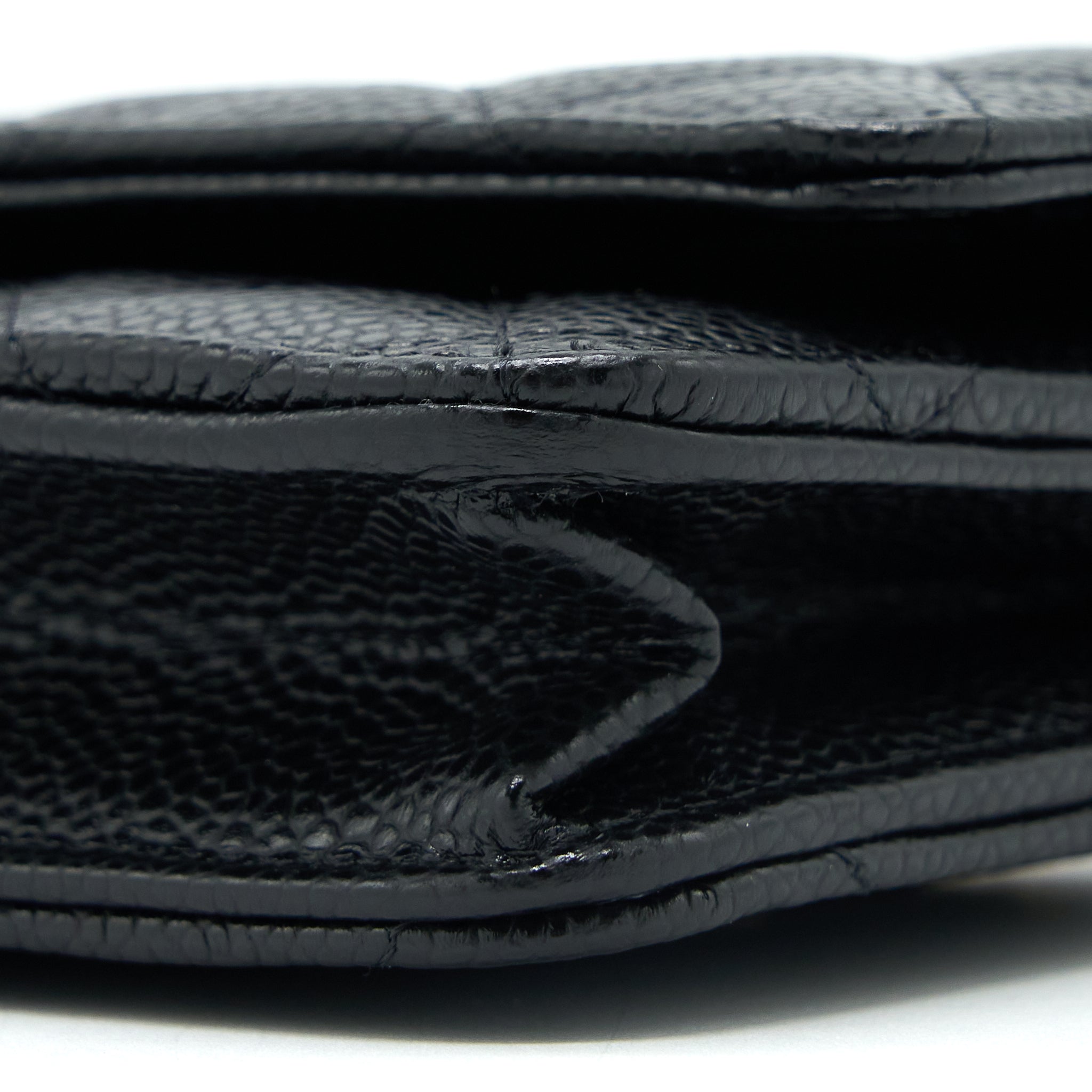 CHANEL CLASSIC WALLET ON CHAIN CAVIAR BLACK GHW( MICROCHIP)
