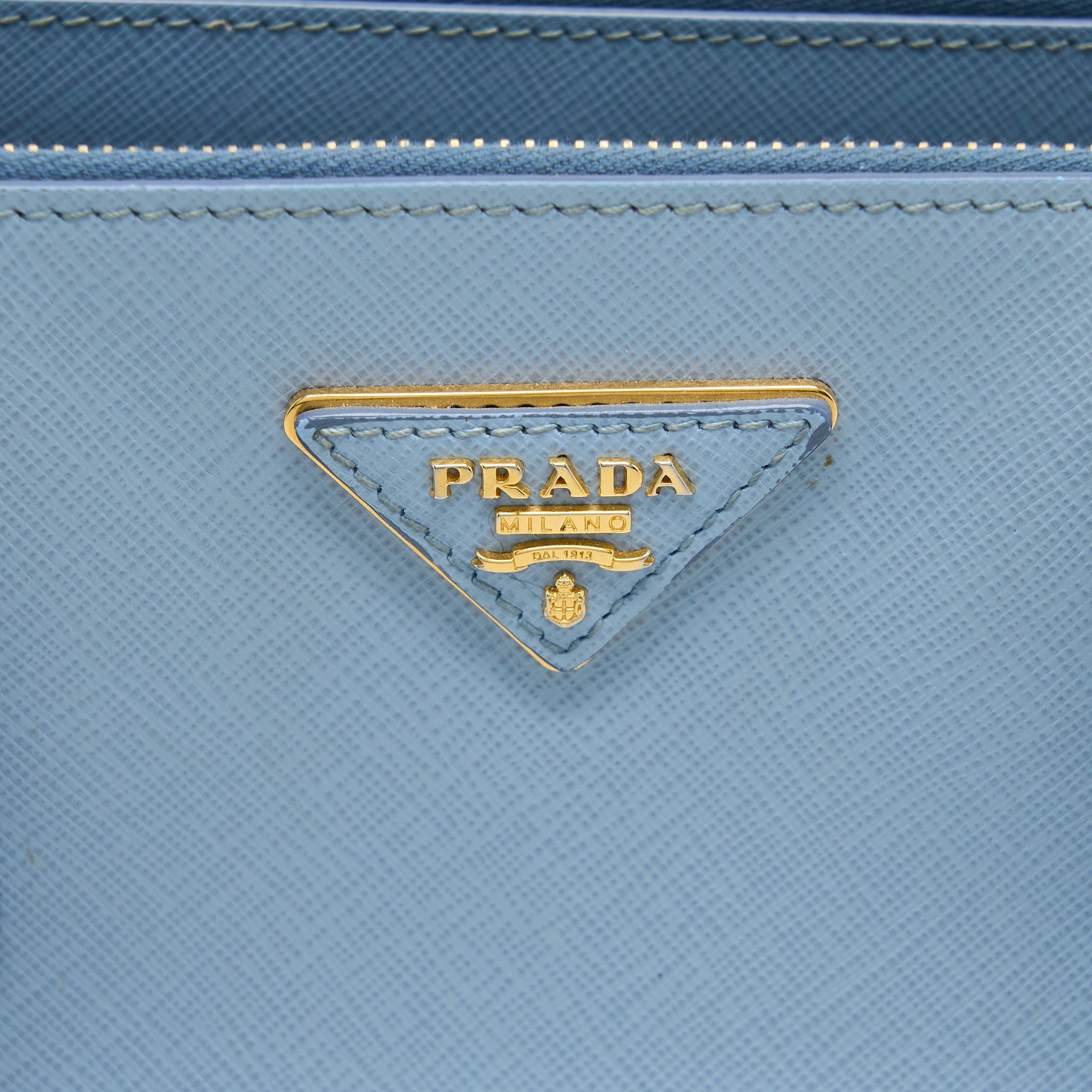 PRADA SAFFIANO TOTE BAG LIGHT BLUE GHW